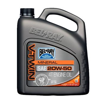 Aceite Bel-Ray V-Twin Mineral 20W50 4T 4L