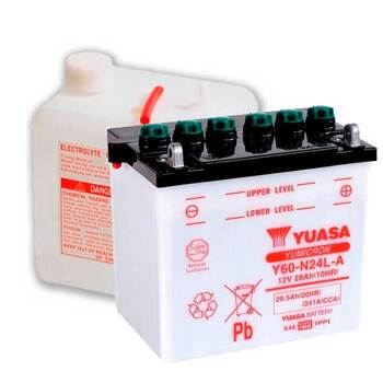 Bateria Yuasa Y60-N24L-A2 con acido incluido