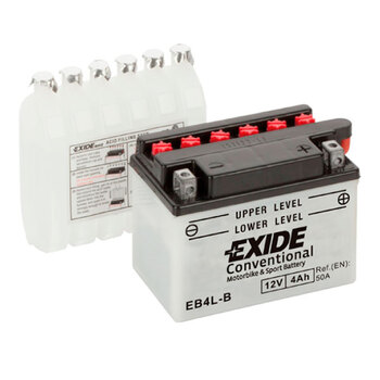 Bateria de moto EXIDE. modelo EB4L-B equivalencia