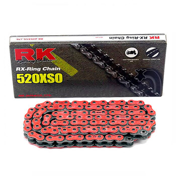 Cadena Rk 520XSO Rojo Fluor