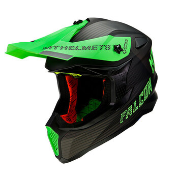 Casco MT MX802 Falcon System D6 Verde Mate