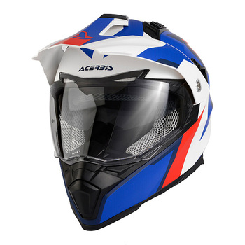 Casco Acerbis Flip FS-606 Blanco Azul Rojo