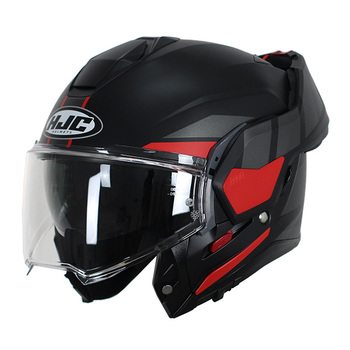 Casco HJC i100 Beis MC1SF Negro Rojo Mate