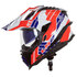 Casco LS2 MX701 Explorer Atlantis Blanco Rojo Azul