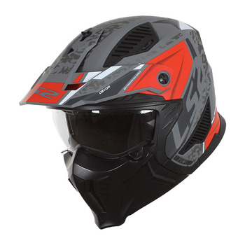 Casco LS2 OF606 Drifter Devor 22-06 Gris Titanio R