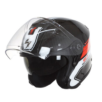 Casco Scorpion Exo-S1 Cross Ville Negro Rojo