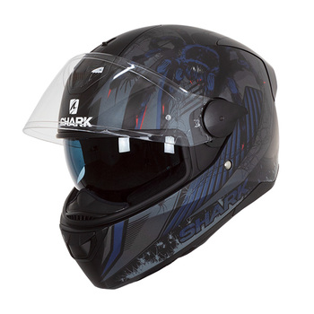Casco Shark D-Skwal 2 Atraxx Negro Gris Azul