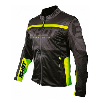 Chaqueta Shot Softshell lite Negro Amarillo Neon