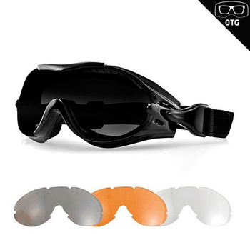 Gafas Bobster Phoenix OTG Negras lentes intercambi