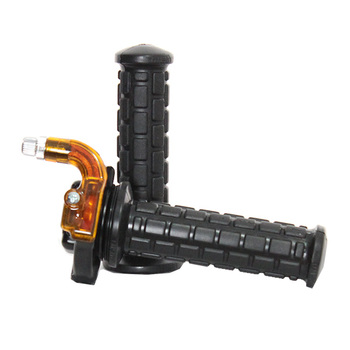 JUEGO MANDO GAS MOTOCICLETA CON EMPULnADURAS NEGRO