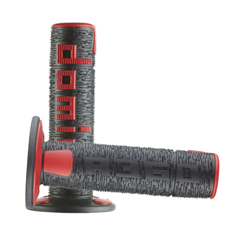 Puños Domino Off Road RPS Negro Rojo abiertos