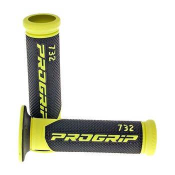 Puños Pro-Grip 732 Scooter Negro Amarillo Fluor