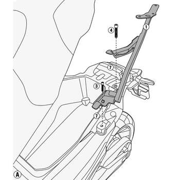 Accessoire Moto Givi Italien Support Top Case Monolock Pour Yamaha FJR 1300 (2006-2015) – Fabriqué En Italie – Charge Max 3 Kg Support Fixation Fjr 1300