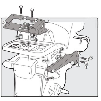 Soporte Baul Givi BMW R1150GS SR694