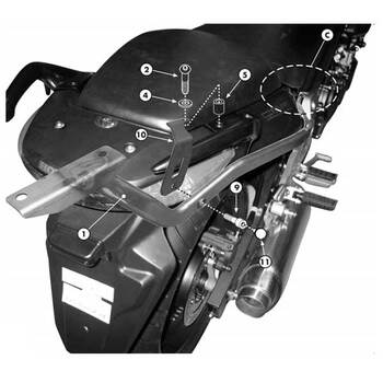 Soporte baul Givi Para Honda CBF1000 260FZ