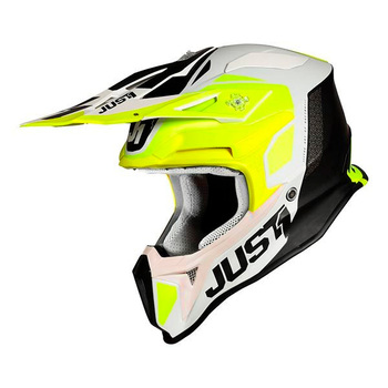 Casco Just1 J18 Pulsar Amarillo Blanco