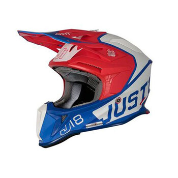 Casco Just1 J18 Vertigo Azul Blanco Rojo