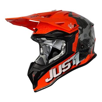 Casco Just1 J39 Kinetic Naranja Gris