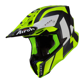 Casco Airoh Twist 2.0 Lift Amarillo Azul Mate