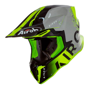 Casco Airoh Twist 2.0 Bit Amarillo Gris Brillante