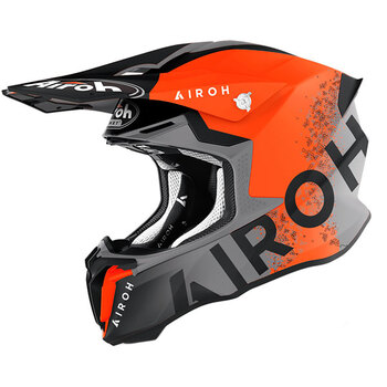 Casco Airoh Twist 2.0 Bit Naranja Gris Mate