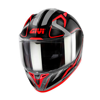 Casco Givi 50.8 Racer Negro Titanio Rojo