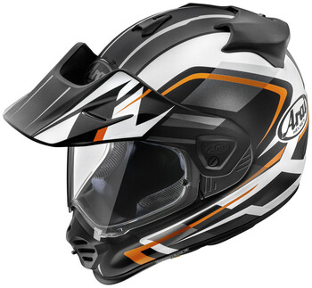 Casco ARAI TOUR-X5 Discovery Naranja Blanco Negro