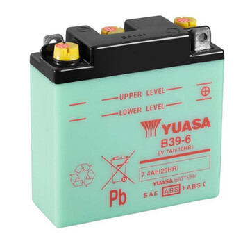 Bateria Moto Yuasa B39-6 (sin acido incluido) 6V
