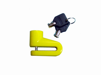 Candado Antirrobo Disco Mediano 5mm Amarillo