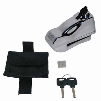 ANTIRROBO DISCO ALARMA Cromado 7mm GRANDE Funda