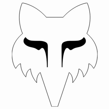 Pegatina FOX Head Blanco 3.8cm