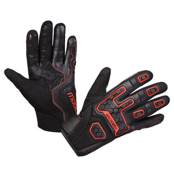 Guantes Modeka Dracon Air Negro Rojo