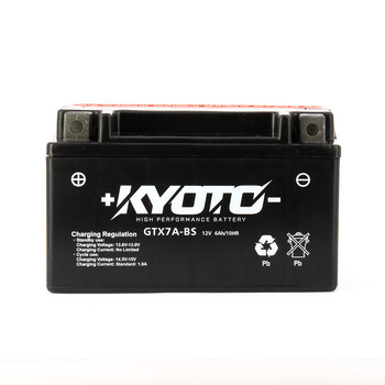 Bateria AGM KYOTO YTX7A-BS con pack de Acido