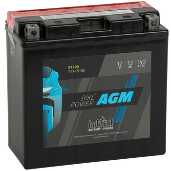 Bateria AGM IntAct YT14B-BS con pack de Acido