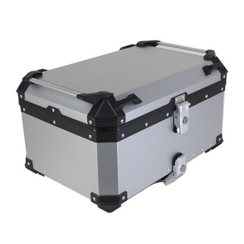 Baul Trasero Moto Aluminio gris Universal 60 Litro