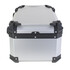 Baul Trasero Moto Aluminio gris Universal 60 Litro