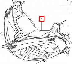 Faro delantero Suzuki Burgman 125 2011 2013 - 3510