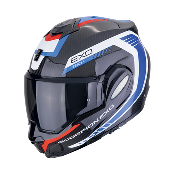 Casco Scorpion EXO-TECH EVO CARBON Cosy Negro Rojo
