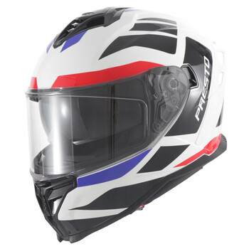 Casco Vito Presto Blanco Negro Rojo