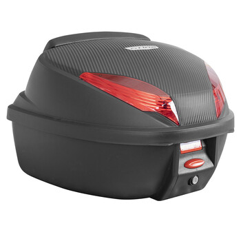 Baúl de 35L Simil Carbono - Parilla Respaldo Inclu