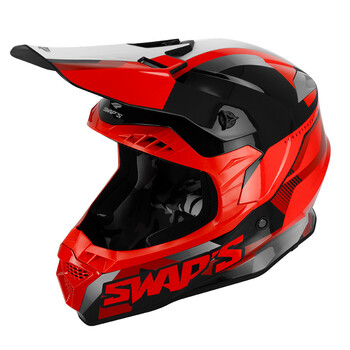 Casco Swaps S849 2Faster Rojo Negro