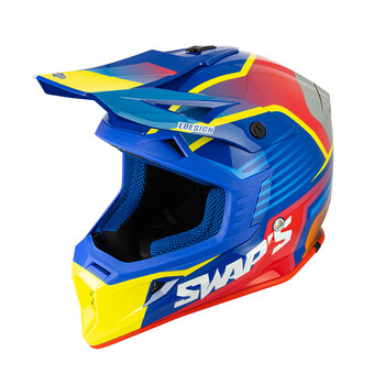 Casco Swaps S818 Blur Azul Rojo Amarillo
