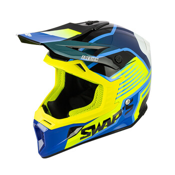Casco Swaps S818 Blur Amarillo Azul