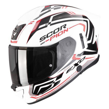 Casco Scorpion EXO-530 Air Slope Blanco Negro Rojo