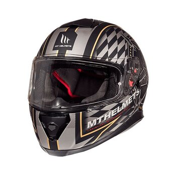 Casco MT Thunder 3 SV Isle Of Man Negro Oro Mate